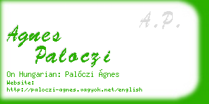 agnes paloczi business card